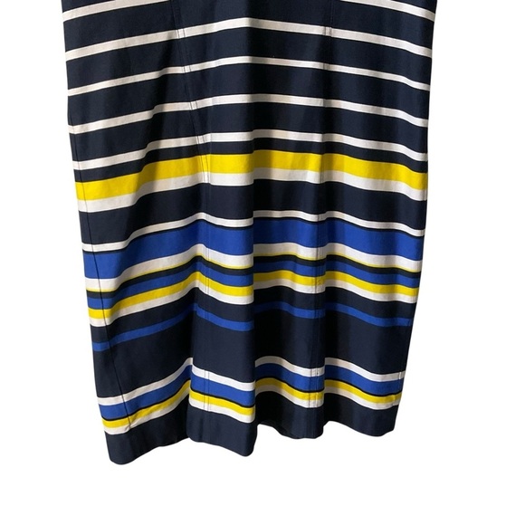 Tommy Hilfiger Navy and Yellow Striped Midi Dress - Picture 3 of 9